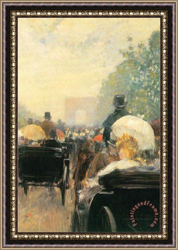 Childe Hassam Carriage Parade Framed Print