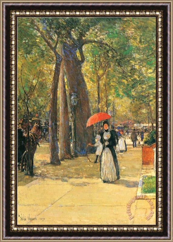 Childe Hassam Fifth Avenue And Washington Square Framed Painting