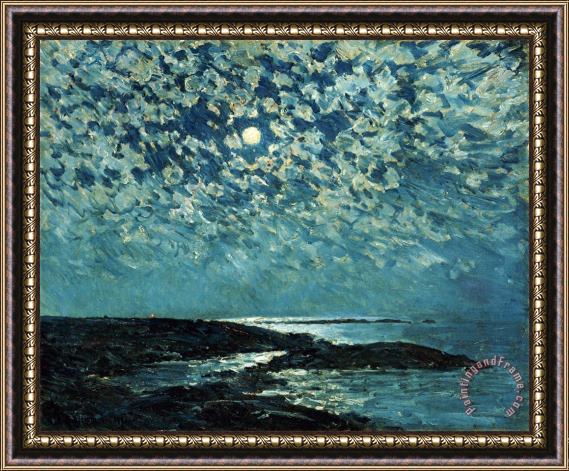 Childe Hassam Moonlight Isle of Shoals 1892 Framed Painting