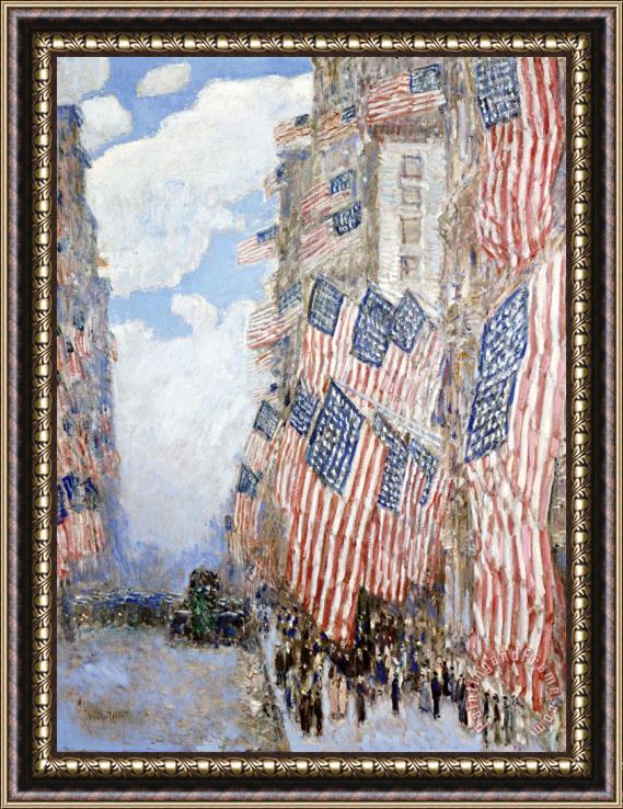 Childe Hassam The Fourth of July 1916 Framed Painting