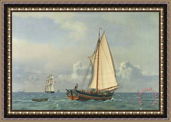 Christoffer Wilhelm Eckersberg The Sea Framed Painting