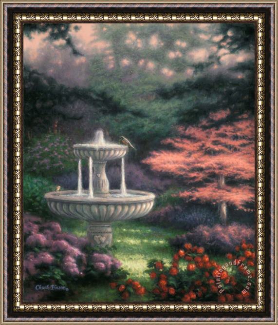 Chuck Pinson Fountain Framed Painting