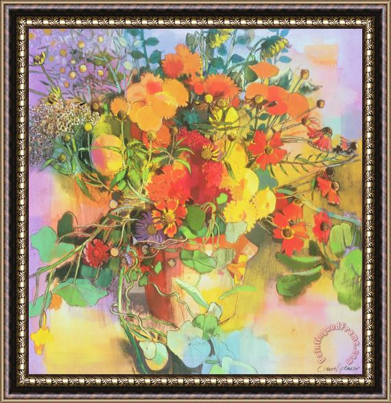 Claire Spencer Autumn Flowers Framed Print