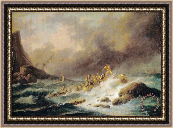 Claude Joseph Vernet A Shipwreck Framed Print