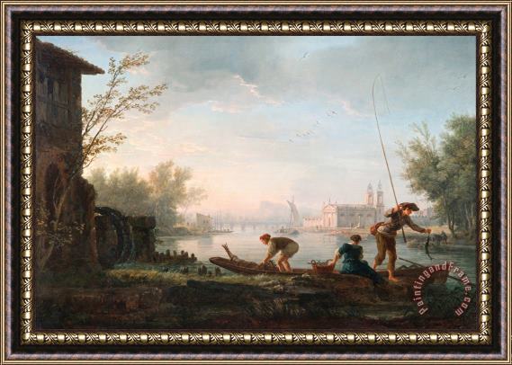 Claude Joseph Vernet The Four Times of Day Morning Framed Painting