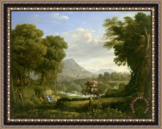 Claude Lorrain Saint George And The Dragon Framed Painting