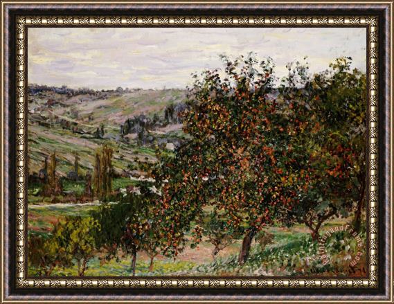 Claude Monet Apple Trees near Vetheuil Framed Painting