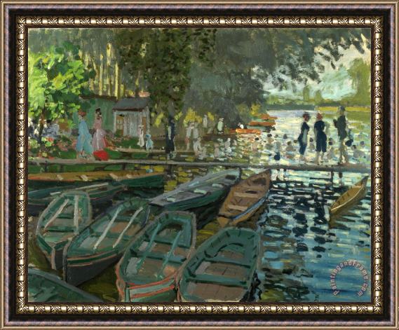 Claude Monet Bathers at La Grenouillere 2 Framed Painting