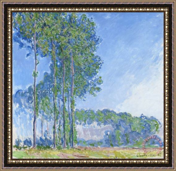 Claude Monet Poplars Framed Painting