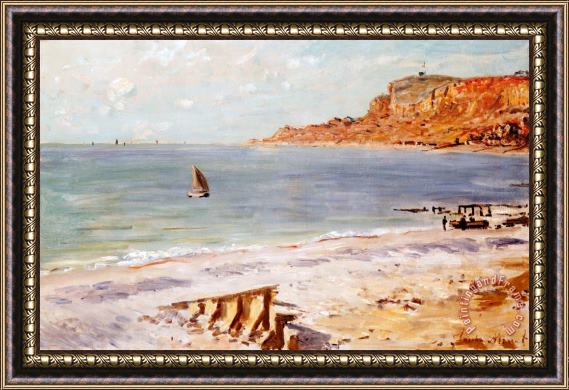 Claude Monet Seascape at Sainte Adresse Framed Painting