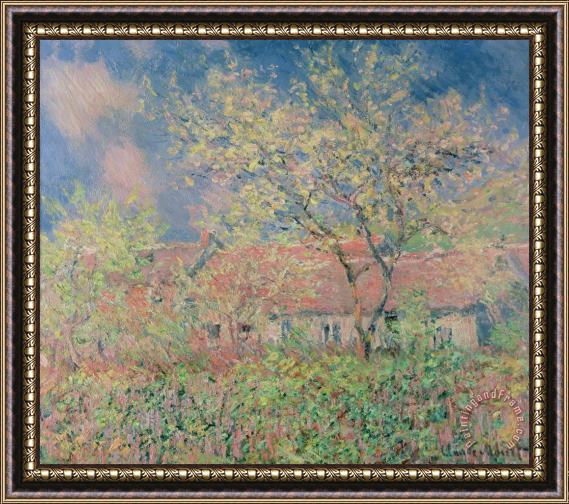 Claude Monet Springtime At Giverny Framed Painting