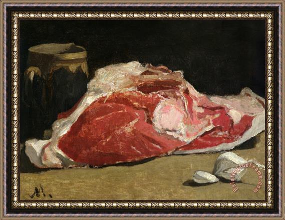 Claude Monet Still Life The Joint Of Meat Framed Painting