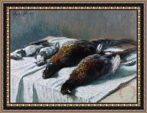 Claude Monet Still Life With Pheasants And Plovers Framed Print