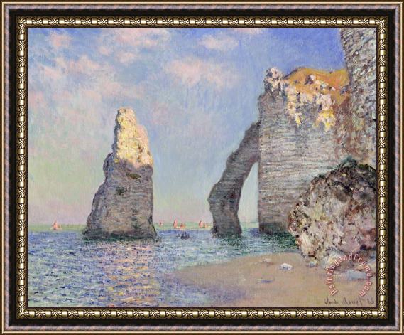 Claude Monet The Cliffs at Etretat Framed Painting