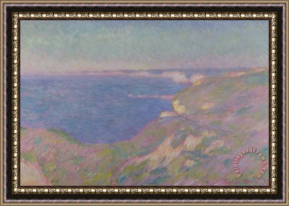 Claude Monet The Cliffs Near Dieppe Framed Painting