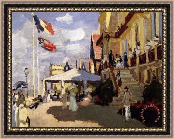 Claude Monet The Hotel Des Roches Noires At Trouville Framed Print