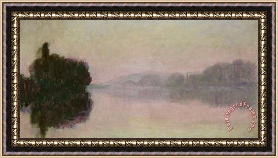 Claude Monet The Seine at Port-Villez - Evening Effect Framed Print