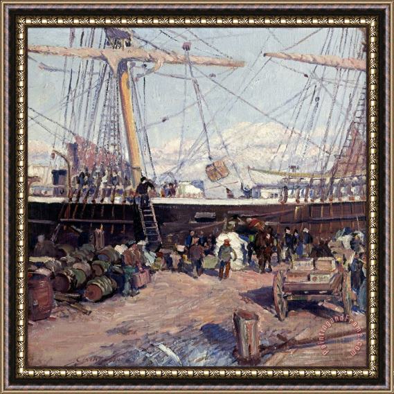 Clifford Warren Ashley Cape Verde Packet, 1914 Framed Painting