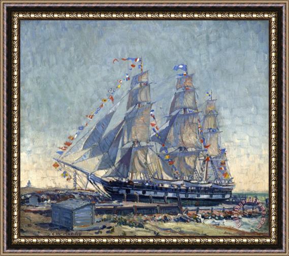 Clifford Warren Ashley Ship Charles W. Morgan at Round Hill Framed Print