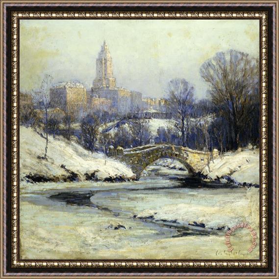 Colin Campbell Cooper Central Park Framed Painting