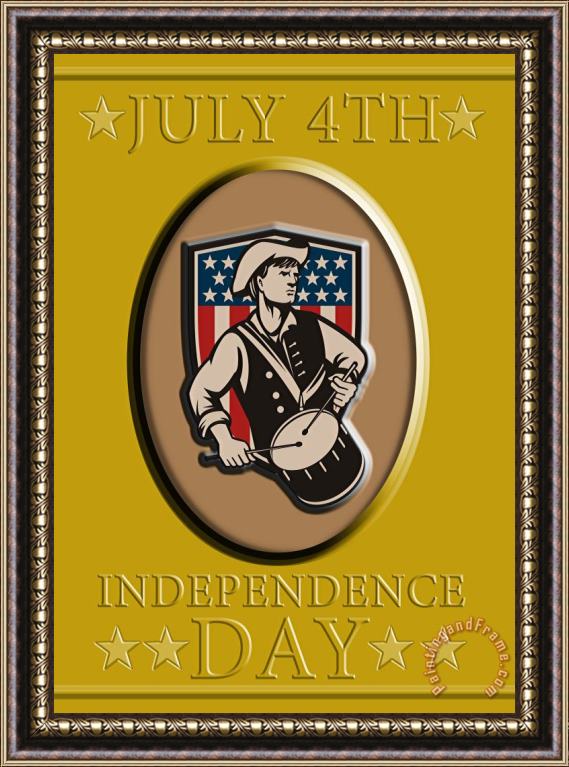Collection 10 American Patriot Independence Day Poster Greeting Card Framed Print