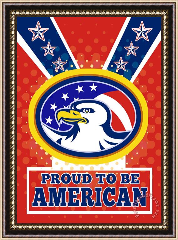 Collection 10 American Proud Eagle Independence Day Poster Greeting Card Framed Print
