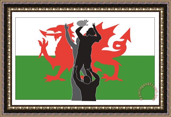 Collection 10 Rugby Wales Framed Painting