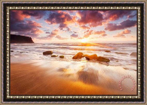 Collection 12 Golden Beach Framed Painting