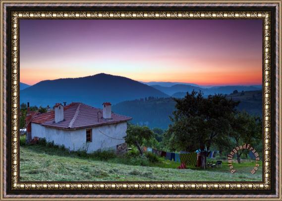 Collection 12 Summer dawn in Gela Framed Painting