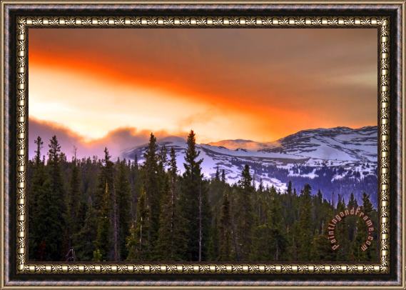 Collection 14 Big Horn Sunset Framed Painting