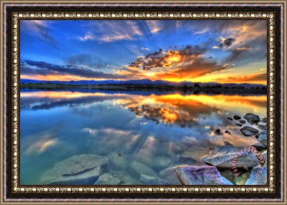Collection 14 Sunset Explosion Framed Print