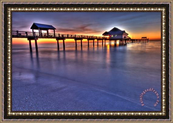 Collection 14 Twilight at the Pier Framed Painting