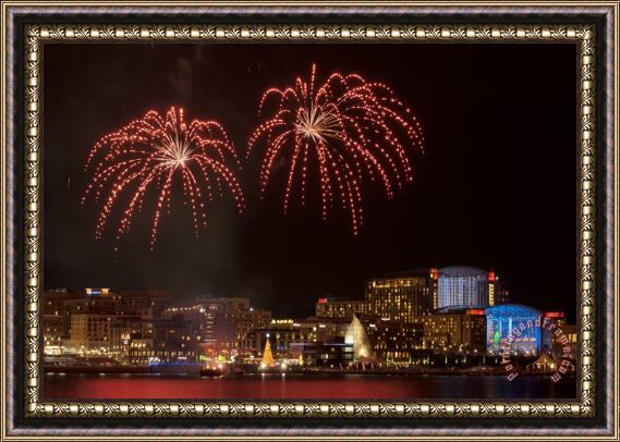Collection 3 Fireworks National Harbor Framed Painting
