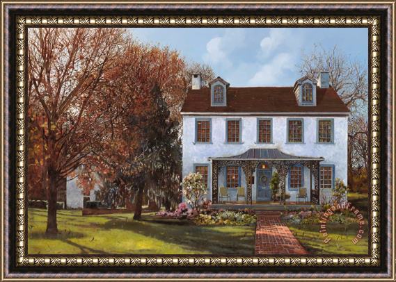 Collection 7 house Du Portail Framed Painting