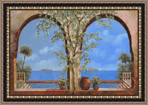 Collection 7 I Fiori Bianchi Sulla Parete Framed Painting