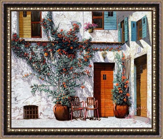 Collection 7 Il Cortile Bianco Framed Painting