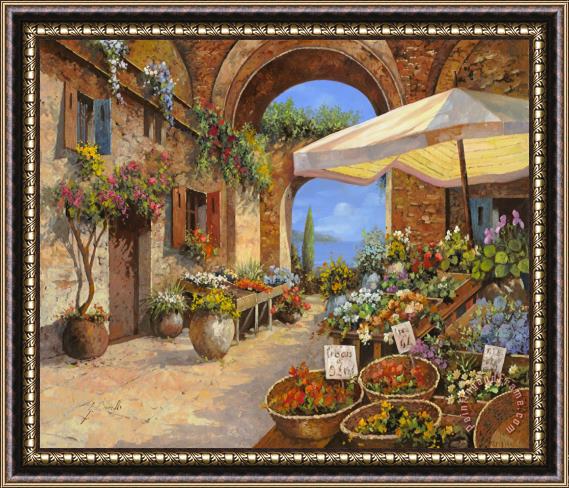 Collection 7 Il Mercato Del Lago Framed Painting