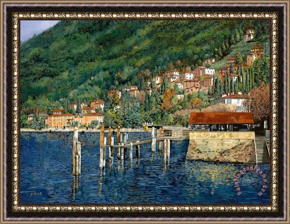 Collection 7 il porto di Bellano Framed Painting