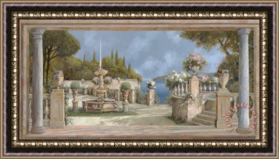 Collection 7 villa sul lago di Como Framed Painting