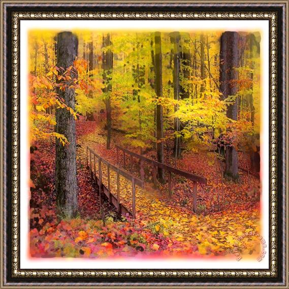 Collection 8 Autumn footbridge Framed Painting