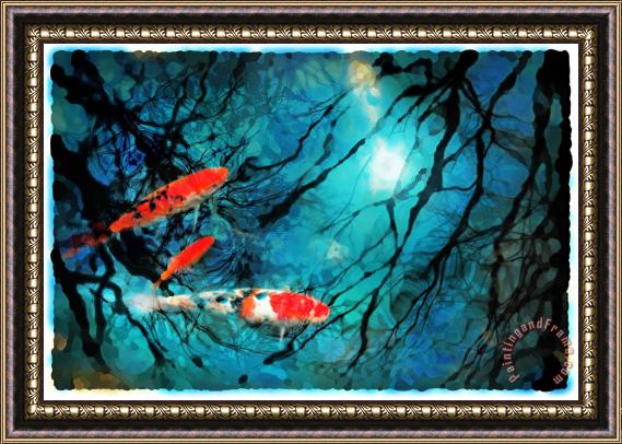 Collection 8 Moon light swim Framed Print