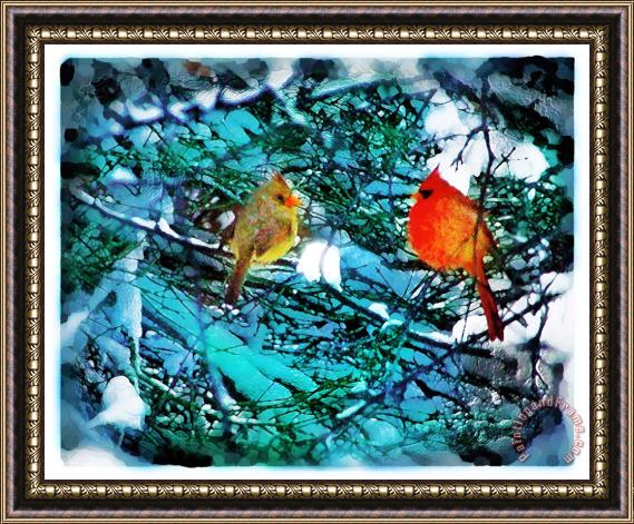 Collection 8 Winter love Framed Print
