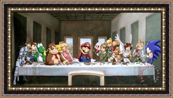 Collection Last Supper Cartoon Framed Painting