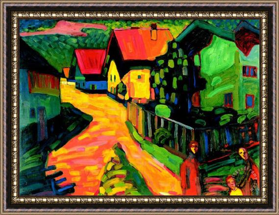 Collection Murnau Street with Women 1908 Framed Painting