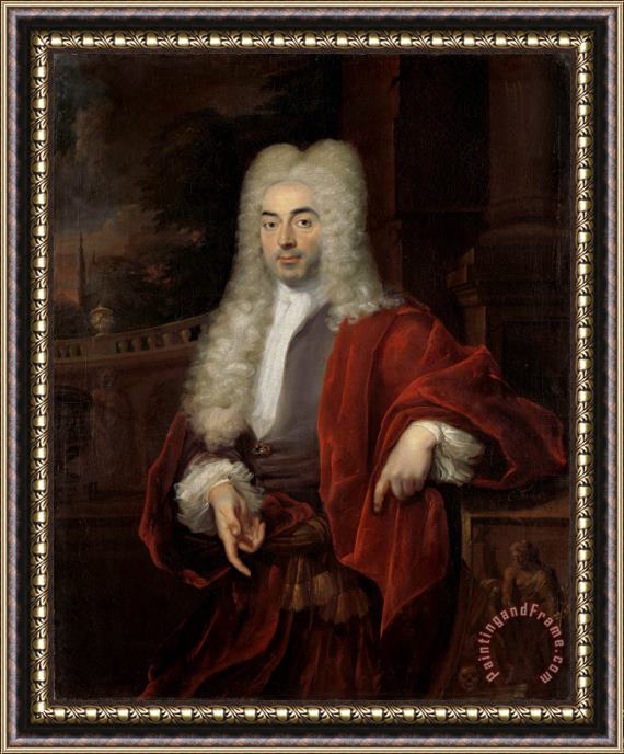 Cornelis Troost Portrait of a Man Framed Painting