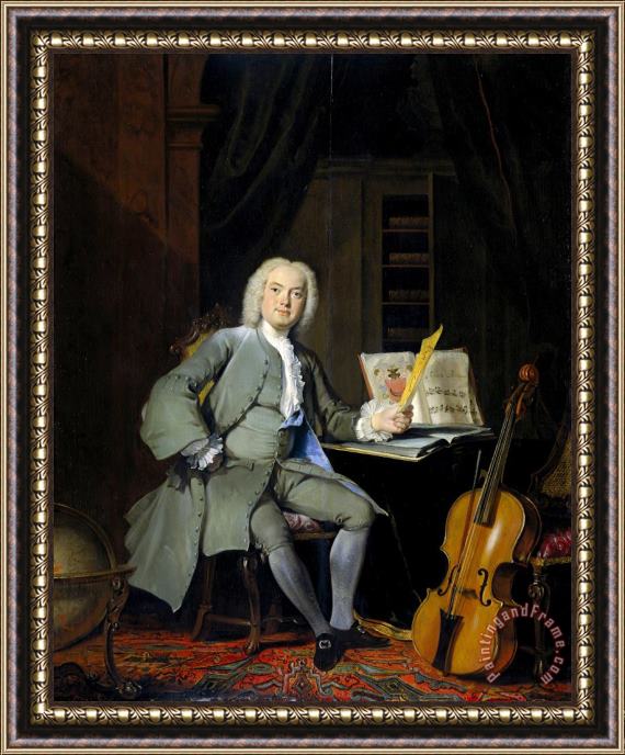 Cornelis Troost Portrait of a Member of The Van Der Mersch Family Framed Print