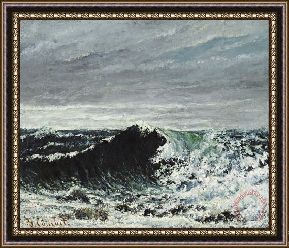 Courbet, Gustave The Wave Framed Print
