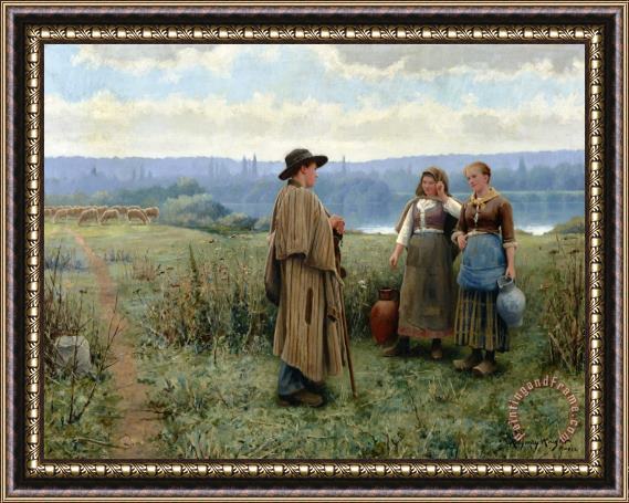 Daniel Ridgway Knight An Idle Moment Framed Painting