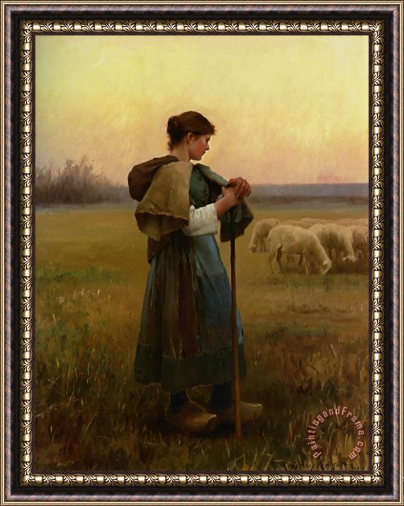 Daniel Ridgway Knight The Young Shepherdess Framed Print