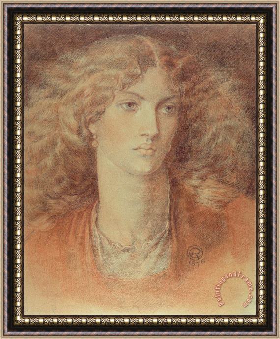 Dante Charles Gabriel Rossetti Head Of A Woman Called Ruth Herbert Framed Painting